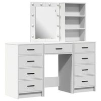 mesa de tocador 3 uds blanco 40 x 41 x 135 cm vidaxl