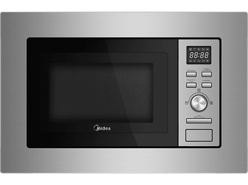 Microondas integrable - Midea MBMAG720A-X, 700 W, 1050W Potencia Grill, 7 Funciones, 17 l, Inox