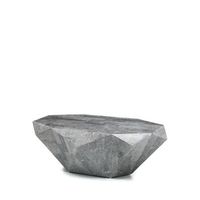 mesa de centro diamond medium 120 x 70 x 40 h en piedra fosil gris