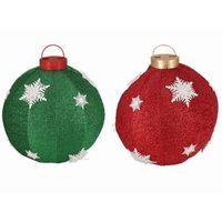 bola navidad plegable 12 luces 80 cm