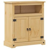 armario de bano corona madera maciza de pino 70x33x80 cm vidaxl