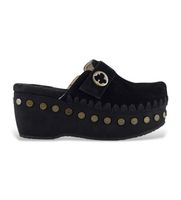 mou para mujer musw611001a zuecos de ante clog plain negro 40 3 a 5cm ninguno casual