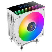 mars gaming mcpu-lcd disipador cpu 300w tdp 6x heatpipes ventilador argb 120mm pantalla lcd blanco