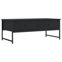 mesa de centro madera de ingenieria negro 101x49x395 cm
