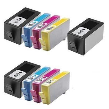 Compatible Multipack HP OfficeJet 7500A Wide Format e-All-in-One - E910a Printer Ink Cartridges (9 Pack) -CD975AE