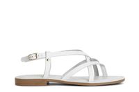 sandalias chanclas de piel de novillo white