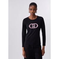 liu jo tops y camisetas t-shirt mangas largas monograma para mujer