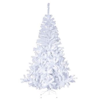 Arbol Navidad De Plastico, Frondoso, Decoracion Navidad, 210 Cm, Blanco