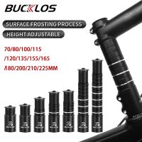bucklos extensor de altura de vastago de bicicleta 100120135180210mm adaptador de elevacion de manillar de aleacion de aluminio accesorios de ciclo de 286mm