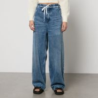 marant etoile jordy whiskered denim wide-leg jeans - fr 40uk 12