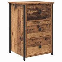 armario de noche con cajon marron 40 x 36 x 60 cm vidaxl