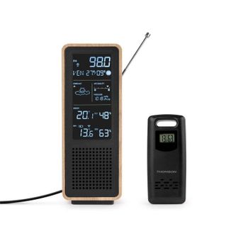 Altavoces Thomson Compactos Bluetooth 5.4 con radio FM y estación meteorológica