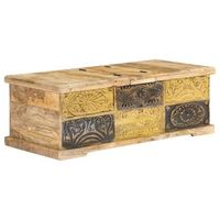 mesa de centrormesa auxiliarrmesita de centro madera maciza de mango 100x50x35 cm cfw483447