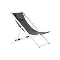 tumbona dkd home decor negro poliester aluminio blanco 102 x 63 x 98 cm