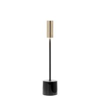 zafferano lampara de mesa led negro laton