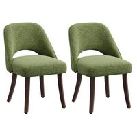 set de 2 sillas de comedor smartue estilo moderno madera maciza 56x63x80cm verde