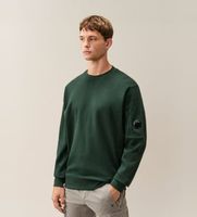 cp company para hombre 21cmss713a005086w sudadera crew lens verde m casual algodon