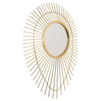 Espejo De Metal Dorado 77,5x6,5x105