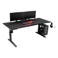 mesa gaming genesis holm modular 180cm acero y mdf iluminacion led modularidad total