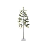 arbol de navidad artificial de exterior e interior con luces led pre-iluminado estilo escandinavo nevado material sintetico 180 cm blanco albioni