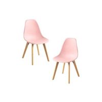 pack 2 sillas kelen de polipropileno 824753 cm - rosa