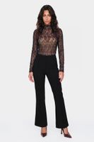 pantalon de pierna ancha de tejido fluido black 44