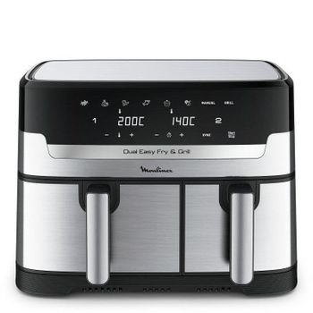 Moulinex Dual Easy Fry EZ905D20 Freidora de Aire Doble 8.3 L 2450 W Acero Inoxidable