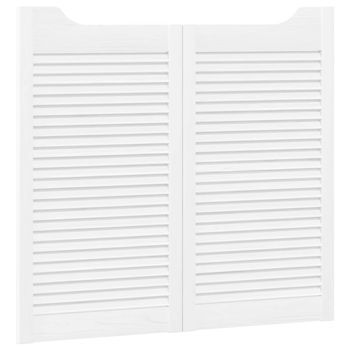 Puertas Batientes 2 Pcs Blanco Madera De Pino Maciza Vidaxl