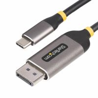 cable usb-c a displayport startech 3m 8k 60hz 4k 144hz hdr10 macho-macho negrogris