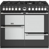 stoves sterling s1000df bk 100 cm dual fuel range cooker - black black