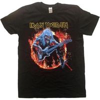 iron maiden camiseta manga larga fear live flames para mujer
