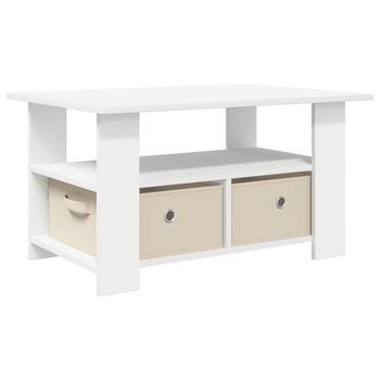 Mesa De Centro 55x77x42 Cm Madera - Blanco