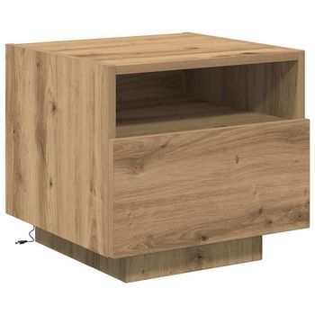 Mesita De Noche 40x39x37 Cm Madera - Beige