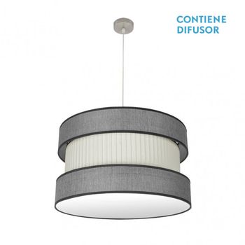 Colgante bicolor modelo Home 3luces Niquel Regulable FABRILAMP