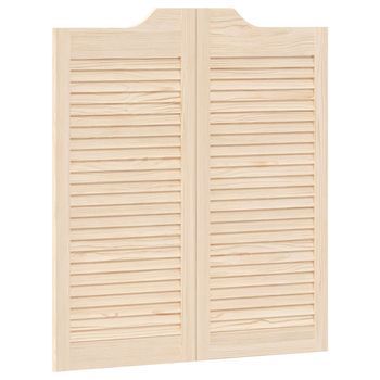 Puertas Batientes Natural 90 X 40 Cm Madera De Pino Maciza Vidaxl