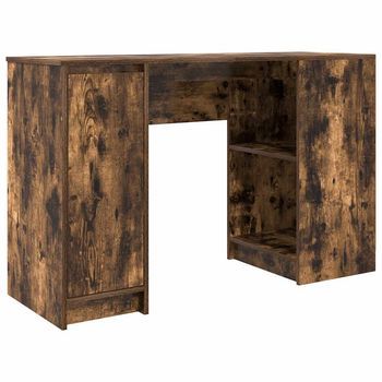 Escritorio Roble Ahumado 120x42x76 Cm Madera De Ingeniería Vidaxl