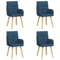 sillas de comedor 4 uds tela azul 60 x 56 x 96 cm vidaxl