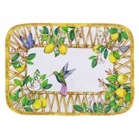 bandeja melamina esquinas redondeadas y estampado limon 45cm