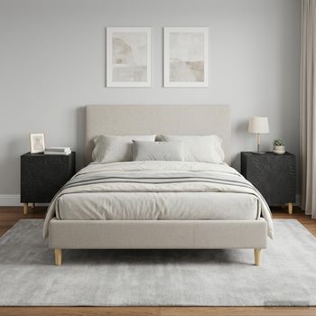 Mesita De Noche (pack De 2) - Dormitorio - Madera De Ingeniería - Negro (43x34.5x50cm)