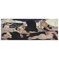 legendarte - cuadro lienzo impresion digital - la noche - ferdinand hodler - decoracion pared cm 30x80