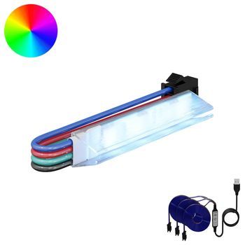 Tira Led 12 Uds. Negro Y Multicolor Cobre Y Plástico Vidaxl
