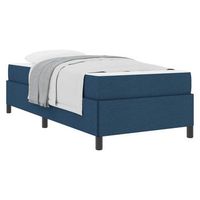 cama tipo box spring azul 90 x 190 cm tela vidaxl