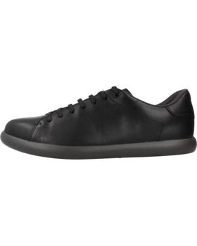 de CAMPER ZAPATOS CASUAL CAMPER PELOTAS SOLLER K101003 DE PIEL NEGRA CON CORDONERAS Y SUELA DE GOMA NEGRO