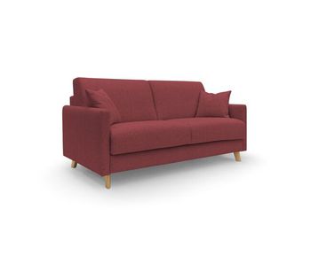 Edgar sofá cama convertible en tela felis impermeable 200 cm (mat. 160x197) rojo