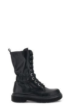 botas media caña con cordones y elástico black 39