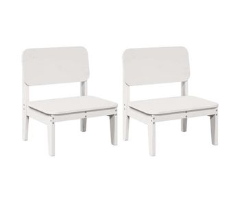 Vidaxl sillas jardín 2 uds madera maciza pino blanco 60x52,5x72 cm