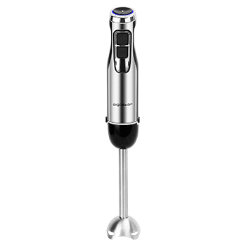 Aigostar Mixmaster - Batidora Mano, 1000 W, 4 Cuchillas de Acero Inoxidable 304, Batidora de mano con 6 Velocidades y Función Turbo. Incluye un Vaso Medidor de 600 ml. Libre de BPA. Negro y plateado
