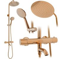 conjunto de ducha y banera lungo copper thermostat