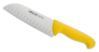 cuchillo santoku con alveolos acero inoxidable nitrum 180 mm amarillo