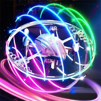 JJRC H131 AURORA BALL Anillo ligero acrobático 360° Giro Modo de retención de altitud RGB Color LED Círculo Protección R